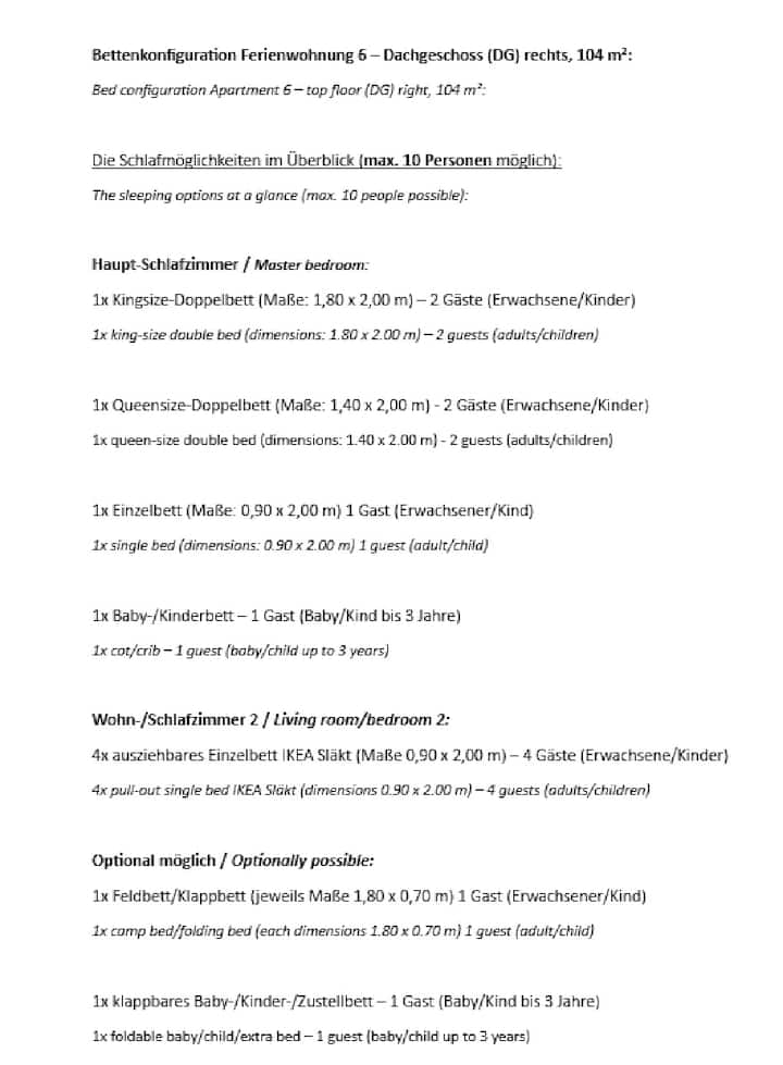 Bettenkonfiguration Wohnung 6, Dachgeschoss (DG rechts)

Bettkonfiguration Wohnung 6, oberste Etage (Dachgeschoss rechts)